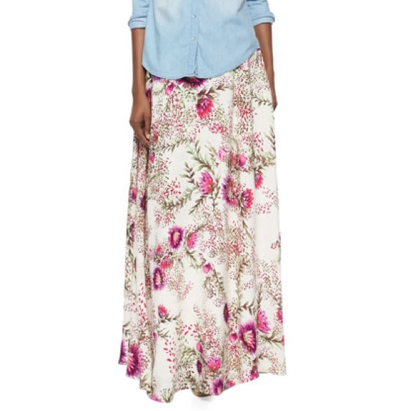 Haute Hippie Wild Flower Maxi Skirt NWT Sz 0 - Picture 3 of 6